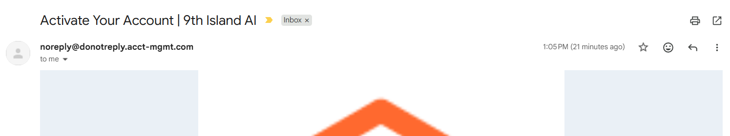 The invite email with the blue Click Here To Login button